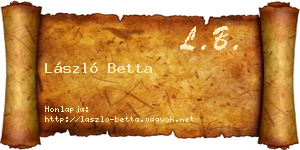 László Betta névjegykártya